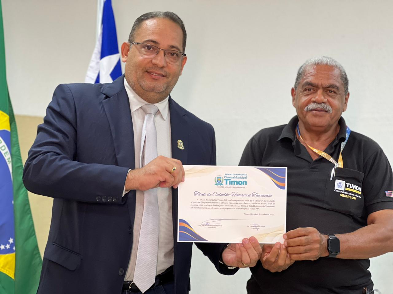Câmara de Timon entrega Títulos de Cidadão Honorário a personalidades que contribuíram para o d...