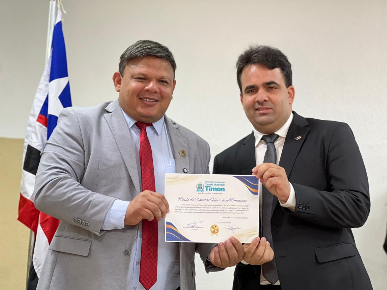 Câmara de Timon entrega Títulos de Cidadão Honorário a personalidades que contribuíram para o d...