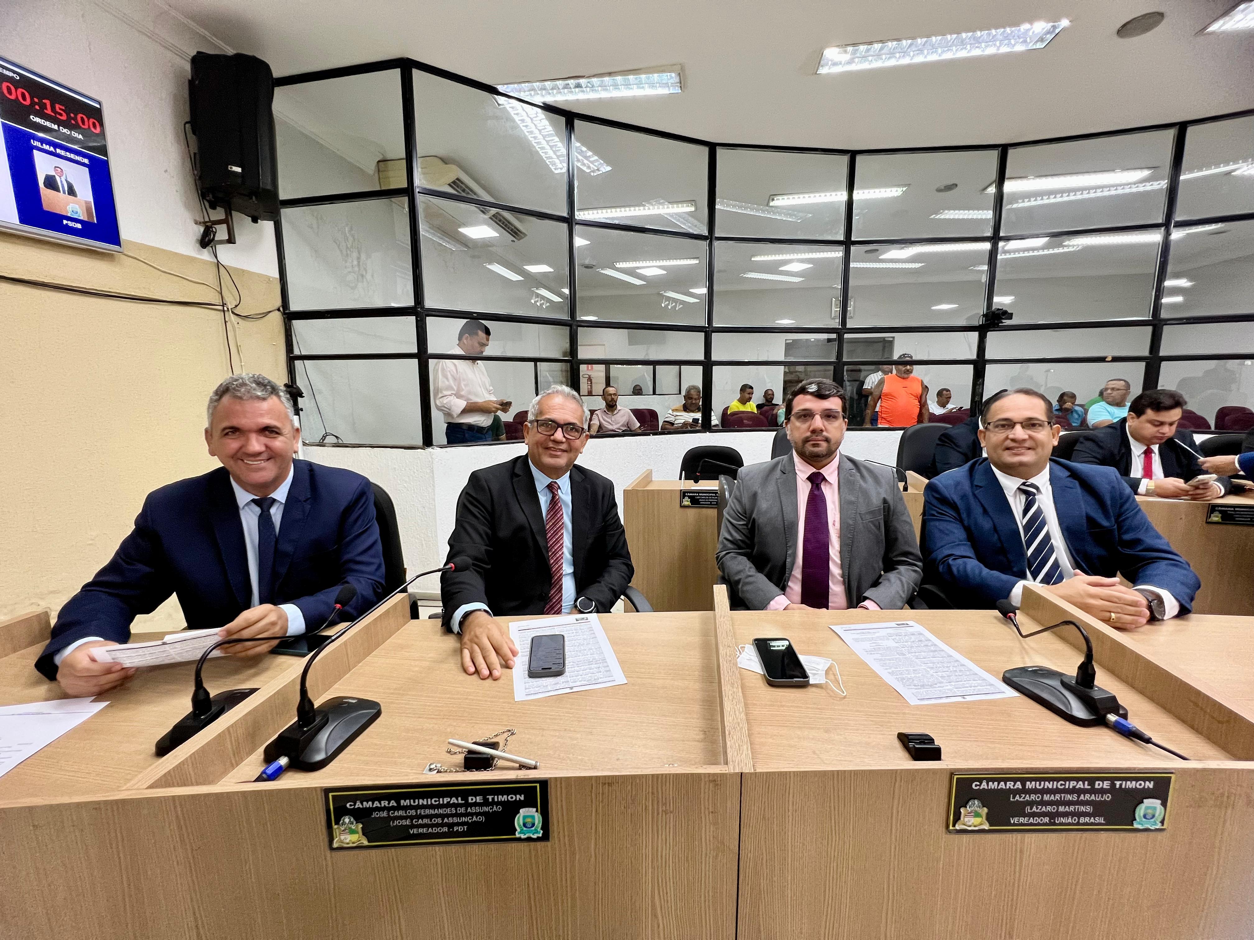 Câmara Municipal de Timon aprova reajuste para servidores da Educação e recebe visita da UNABI